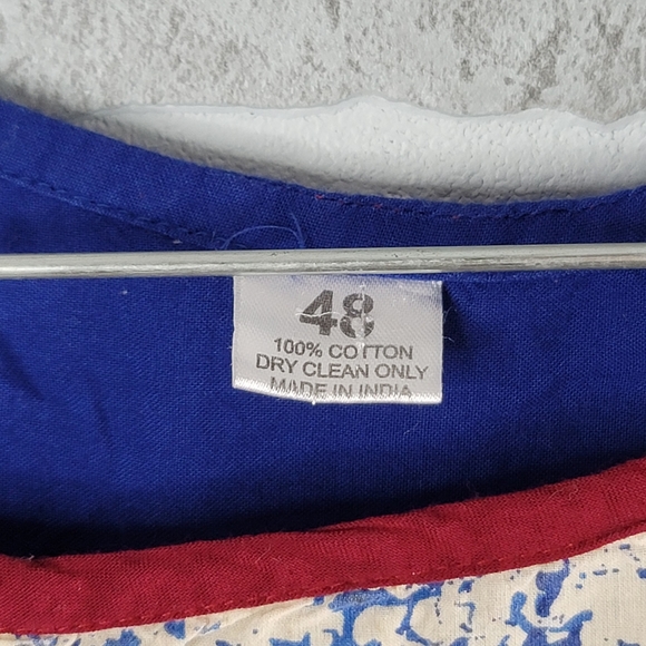 Embroidered Beautiful Kurti 100% Cotton Made in India Tunic Top Women's Size 48 - Picture 11 of 16